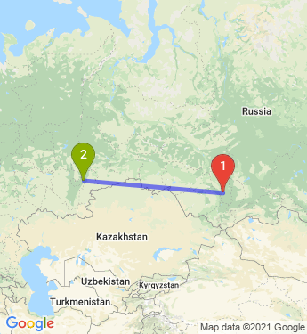 Маршрут из Новокузнецка в Златоуста