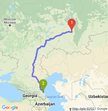 Маршрут из Уфы в Махачкалу