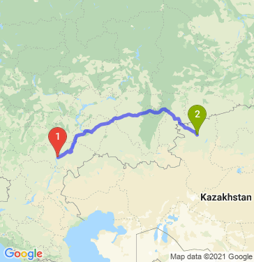 Маршрут из Энгельса в Костаная