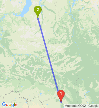 Маршрут из Барнаула в Новый Уренгой