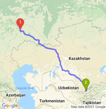 Маршрут из Тольятти в Ташкент