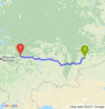 Маршрут из Дзержинска в Уксянское