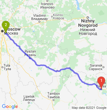 Маршрут из Пензы в Котельников