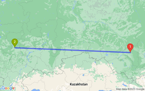 Маршрут из Кемерова в Нижний Новгород