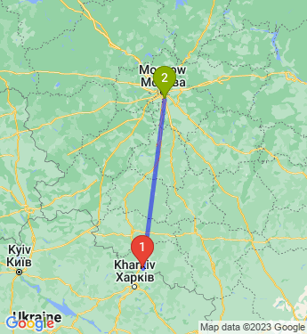 Маршрут из Белгорода в Москву