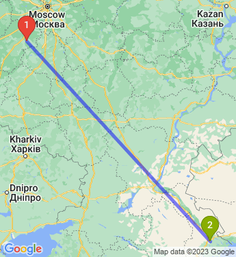 Маршрут из Калуги в Астрахань