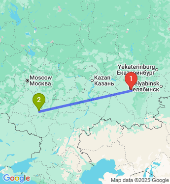 Маршрут из Уфы в Липецк