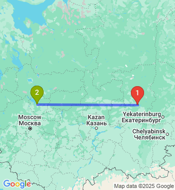 Маршрут из Перми в Рыбинск
