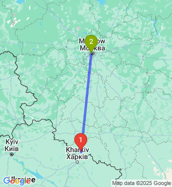 Маршрут из Белгорода в Москву