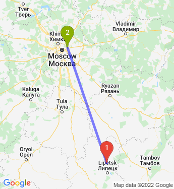 Маршрут из Трубетчина в Москву