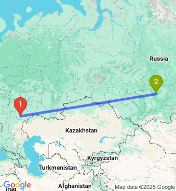 Маршрут из Энгельса в Красноярск