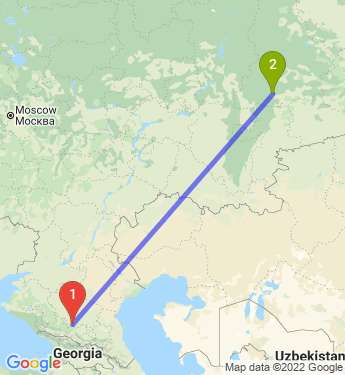 Маршрут из Пятигорска в Екатеринбург
