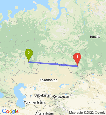 Маршрут из Барнаула в Уфу