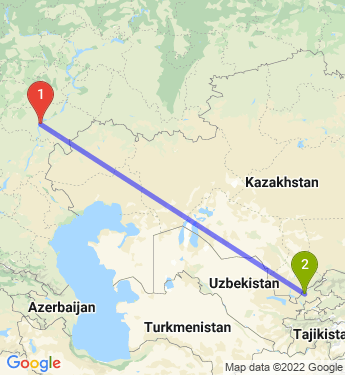 Маршрут из Саратова в Ташкент