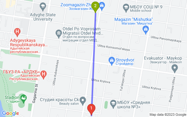 Маршрут по Майкопу