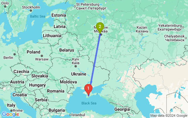 Маршрут из Симферополя в Красногорска