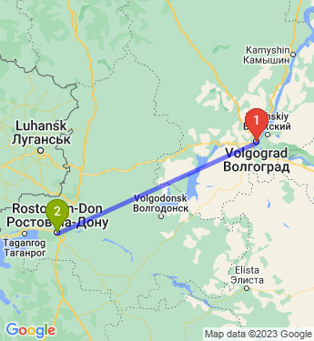 Маршрут из Волгограда в Ростов-на-Дону