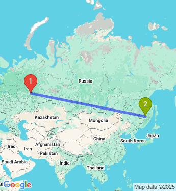 Маршрут из Перми в Хабаровск
