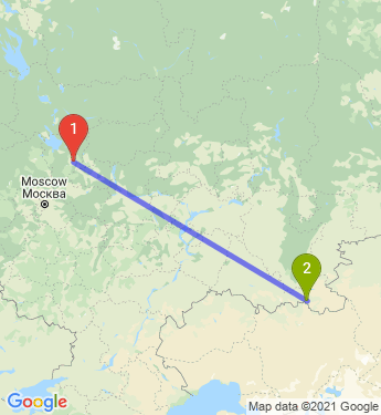 Маршрут из Ярославля в Орск