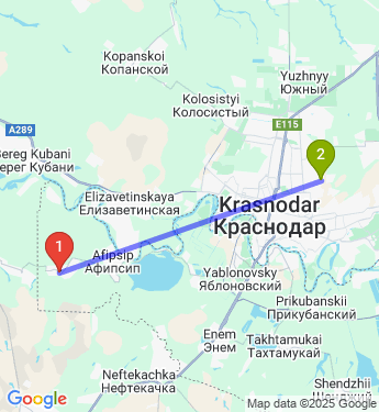 Маршрут из Панахеса в Краснодар