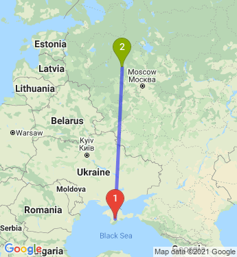 Маршрут из Симферополя в Торжок