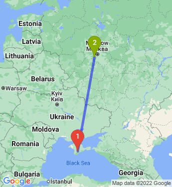 Маршрут из Симферополя в Москву