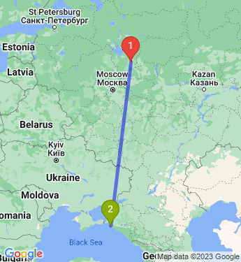 Маршрут из Ярославля в Анапу