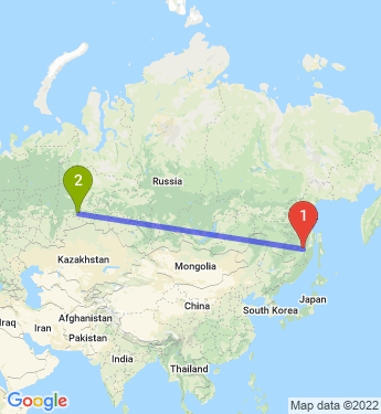 Маршрут из Комсомольска-на-Амуре в Тюмень