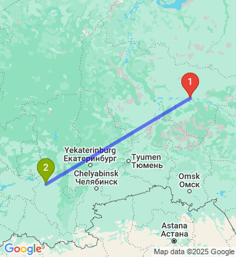 Маршрут из Сургута в Дюртюли