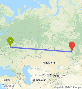 Маршрут из Барнаула в 