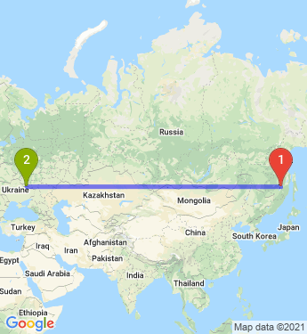 Маршрут из Комсомольска-на-Амуре в Белгород