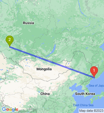 Маршрут из Артема в Новосибирск