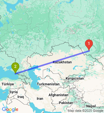 Маршрут из Алейска в Сочи