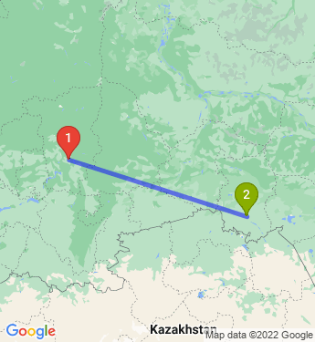 Маршрут из Перми в Омск