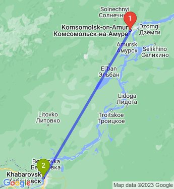 Маршрут из Комсомольска-на-Амуре в Хабаровск