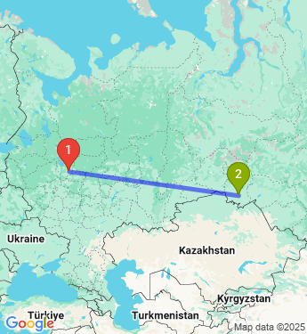 Маршрут из Ярославля в Омск