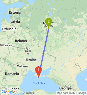 Маршрут из Симферополя в Москву