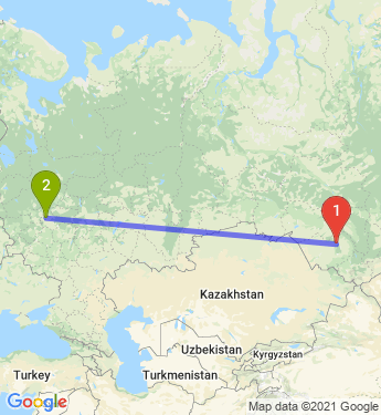 Маршрут из Барнаула в Москву