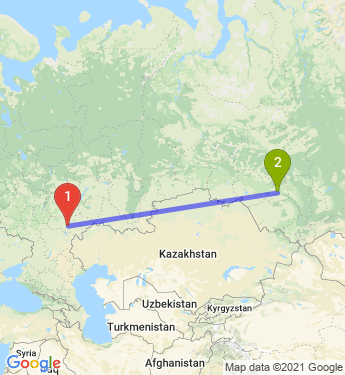 Маршрут из Энгельса в Новосибирск