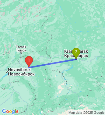 Маршрут из Кемерова в Красноярск