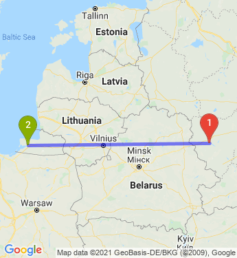 Маршрут из Смоленска в Калининград
