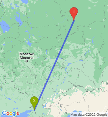 Маршрут из Сыктывкара в Ростов-на-Дону