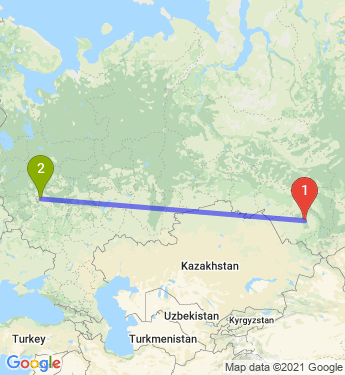 Маршрут из Барнаула в Москву