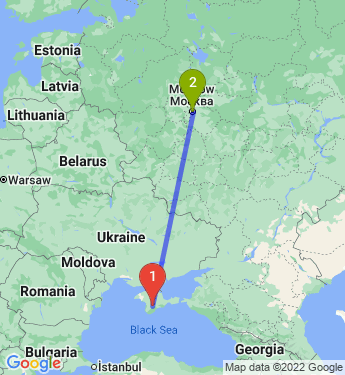 Маршрут из Симферополя в Москву