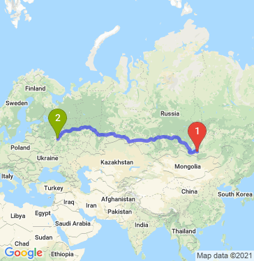 Маршрут из Улан-Удэ в Мамырь
