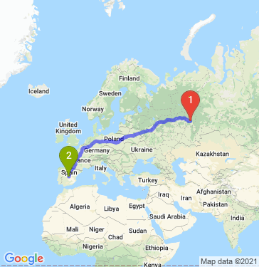 Маршрут из Перми в Madrid