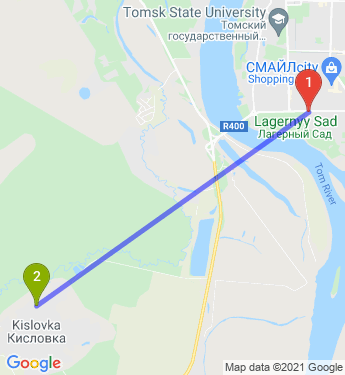 Маршрут из Томска в Кисловку