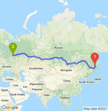 Маршрут из Комсомольска-на-Амуре в Ярославль