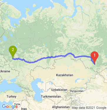 Маршрут из Бийска в Калугу