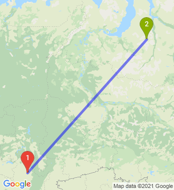 Маршрут из Уфы в Новый Уренгой